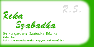 reka szabadka business card